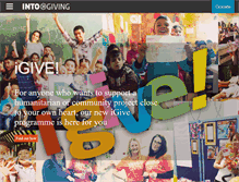 Tablet Screenshot of into-giving.com